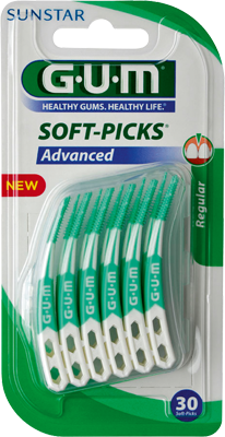 GUM Soft-Picks Advanced Regular 30st+etui