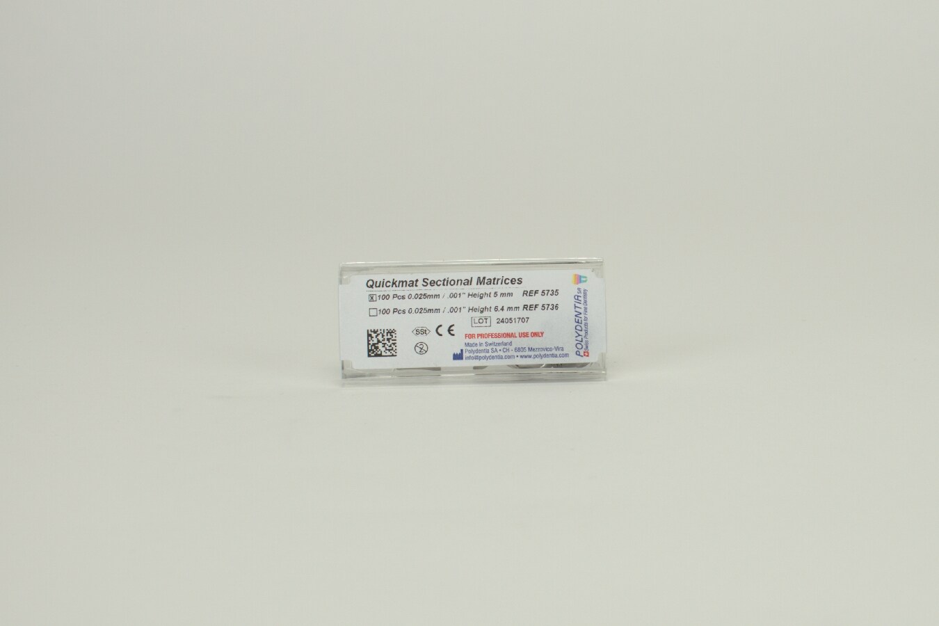 Quickmat Sektionsmatris premolar 0.025mm / 5mm 100st