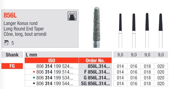 FG Diamantborr 856L 014 314 5st