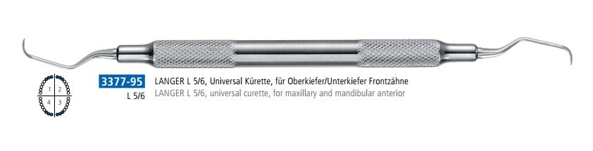 Curette Langer 5/6 8mm skaft