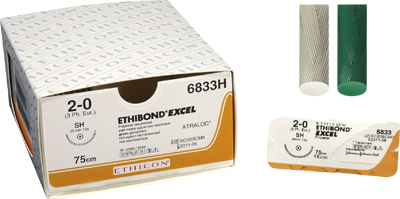 Sutur Ethicon Ethibond Excel 4-0 grön SH-1 36st