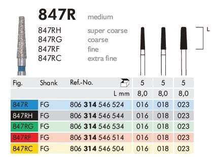 FG Diamantborr 847R F 018 5st