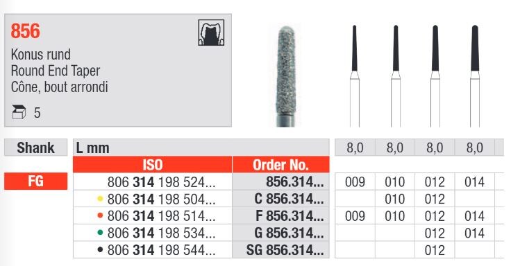 FG Diamantborr 856 012 314 5st