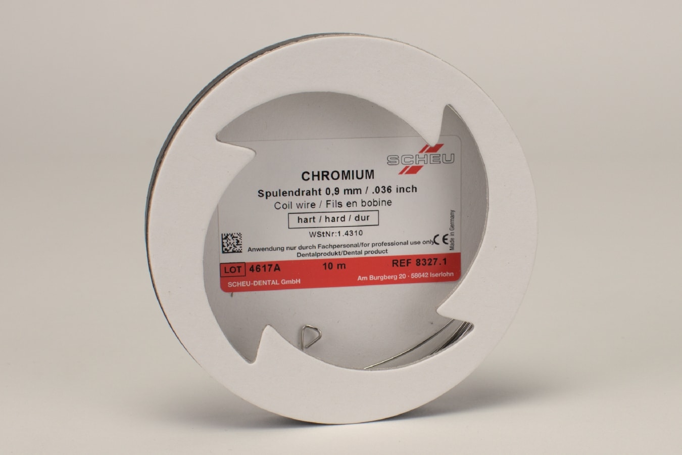 Chromium Klammertråd 0,9mm hård 10m