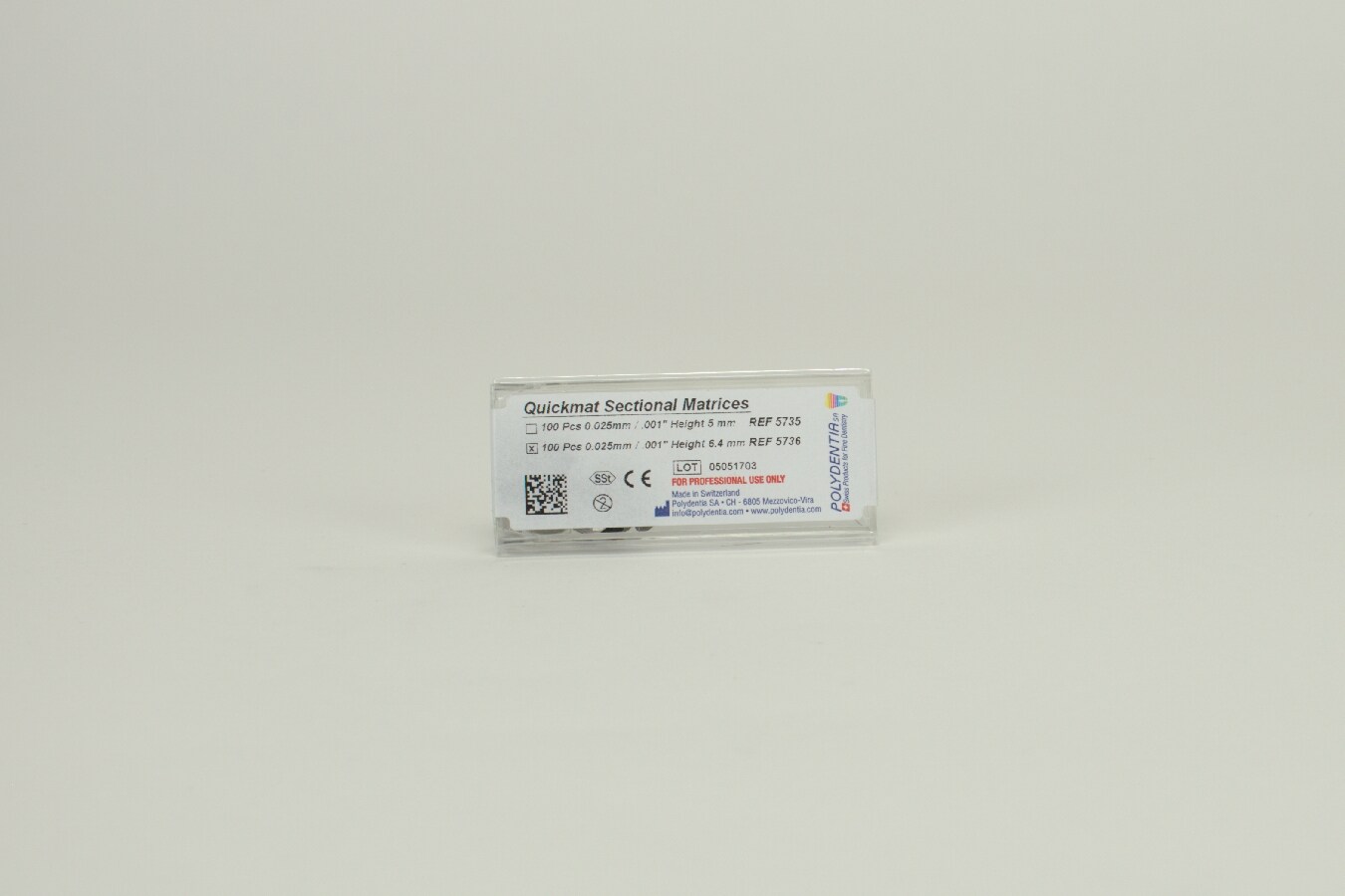 Quickmat Sektionsmatris molar 0.025mm / 6.4mm 100st
