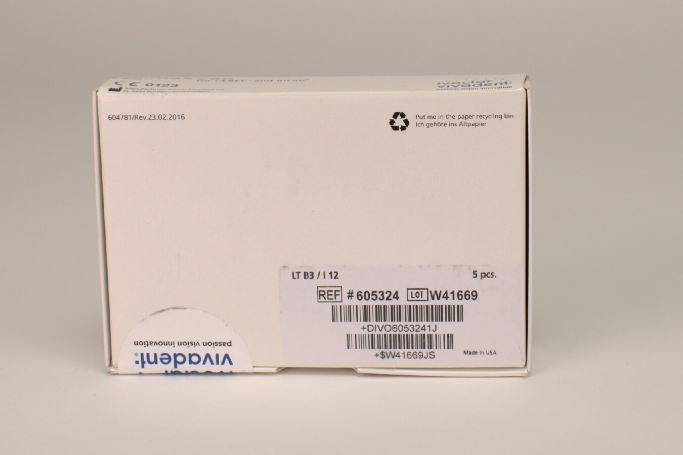 IPS e.max CAD Cerec/inLab LT B3 I12 5st