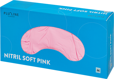 Handske Nitril Soft PF Rosa S PluLine 100st
