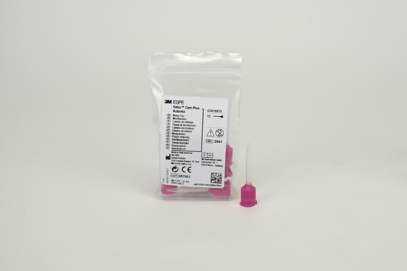 Blandningsspetsar rosa kort 12st