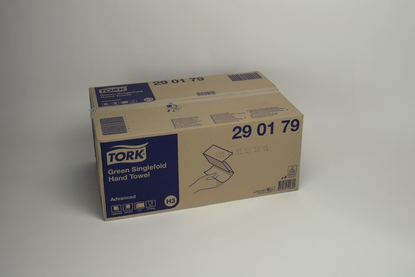 Tork Advanced H3 handduk grön 2-lagers ZZ 3750st