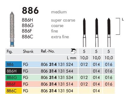 FG Diamantborr 886 G 014 5st