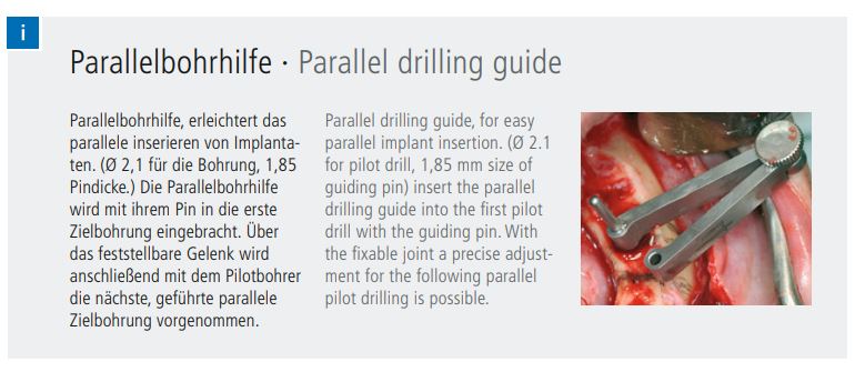 Parallell borrguide Implantat