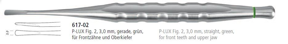 P-LUX Luxation grön rak 3,0mm