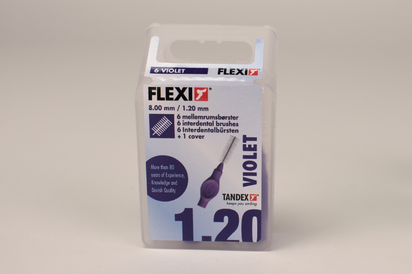 Mellanrumsborste FLEXI violett 1,20mm 6st