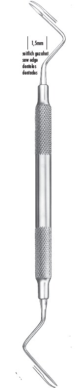 Rothävel dubbeländad spetsig 1,5mm
