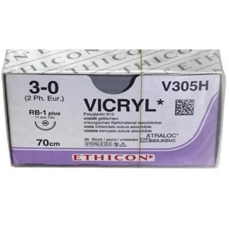 Sutur Ethicon Vicryl 3-0 violett RB-1 36st
