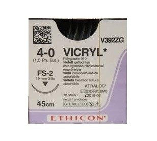 Sutur Ethicon Vicryl 4-0 violett FS-2 12st