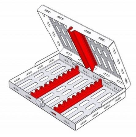 Kassett Perforerad 10 Instrument Röd