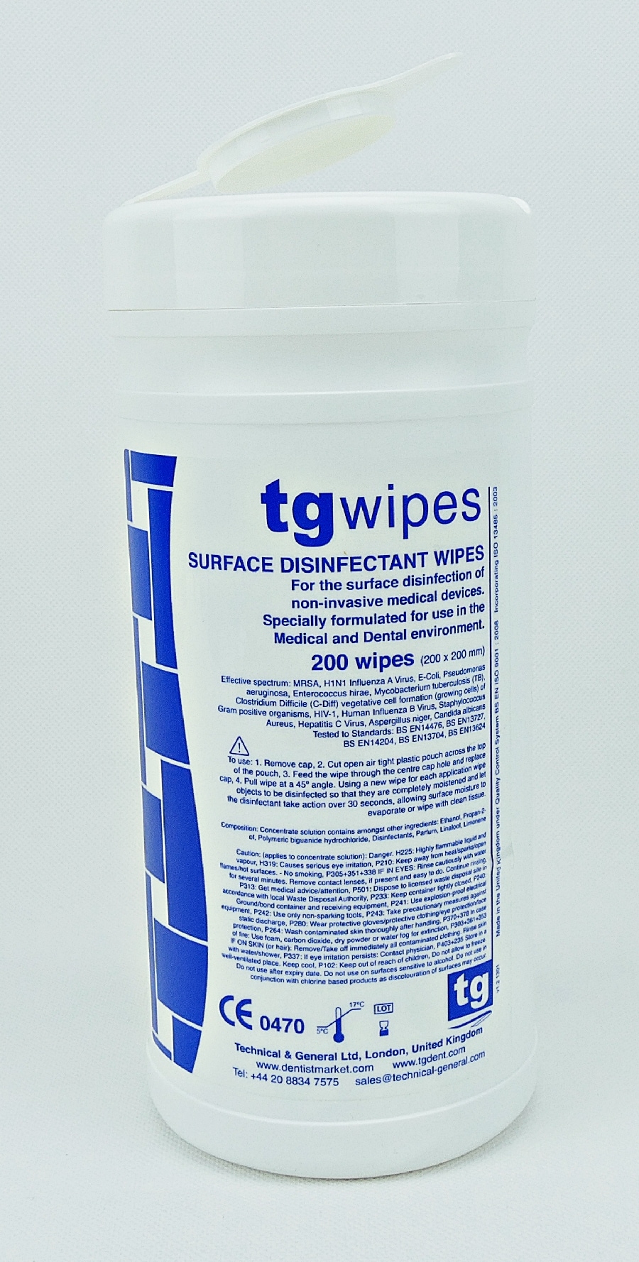 tgWipes for Hard Surfaces 200pcs