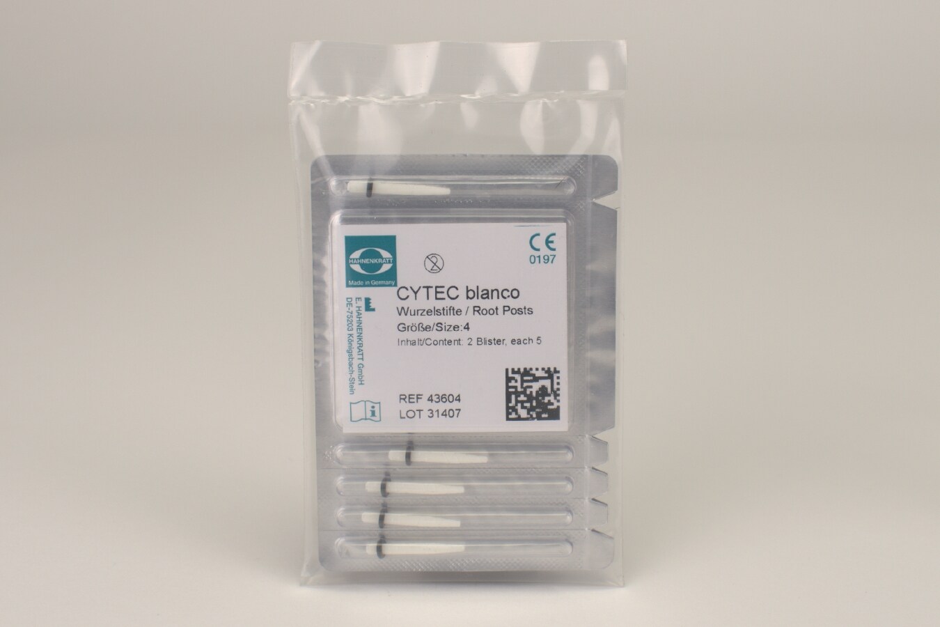 Cytec Blanco nr 4 svart 2,2mm Fiberstift vit 10st 