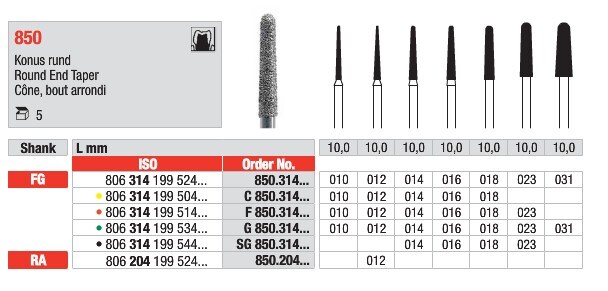 FG Diamantborr G 850L.012 5st