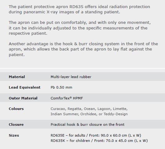 Röntgenförkläde 635K Barn Panorama Ocean mörkblå