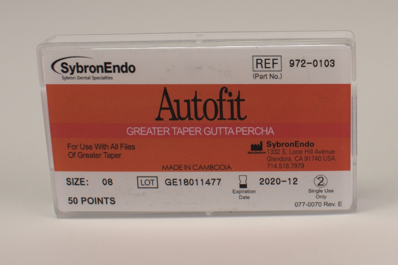 Guttaperka Autofit Greater Taper 08 