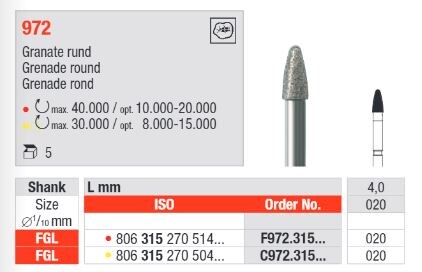 FG Diamantborr C972 315 020 5st