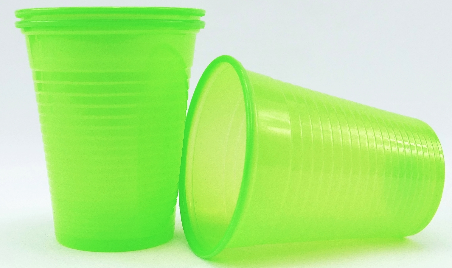 Plastbägare D-Touch Grön transparent 180ml 3000st