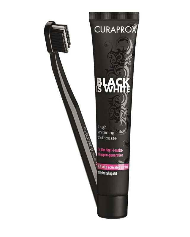 Curaprox Black is White Tandkräm + tandborste 90ml