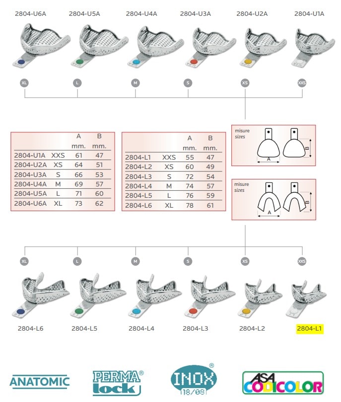 Avtryckssked 2804 perforerad UK XXS vit L1