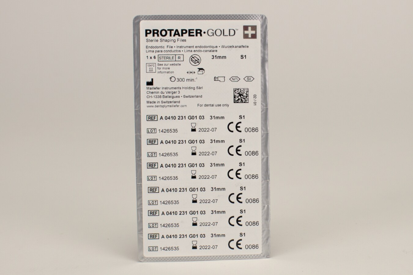 ProTaper Gold S1 31mm 6st