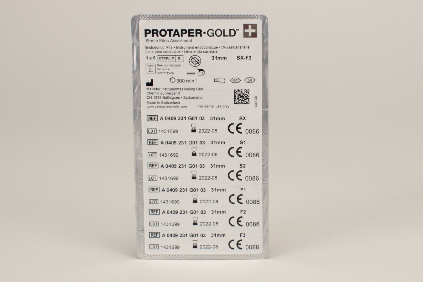 ProTaper Gold sortiment 31mm 6st