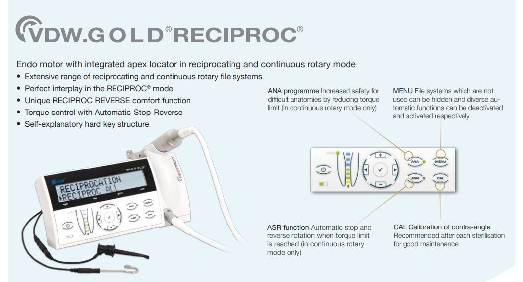 VDW GOLD Reciproc endomotor + Reciproc blue kit
