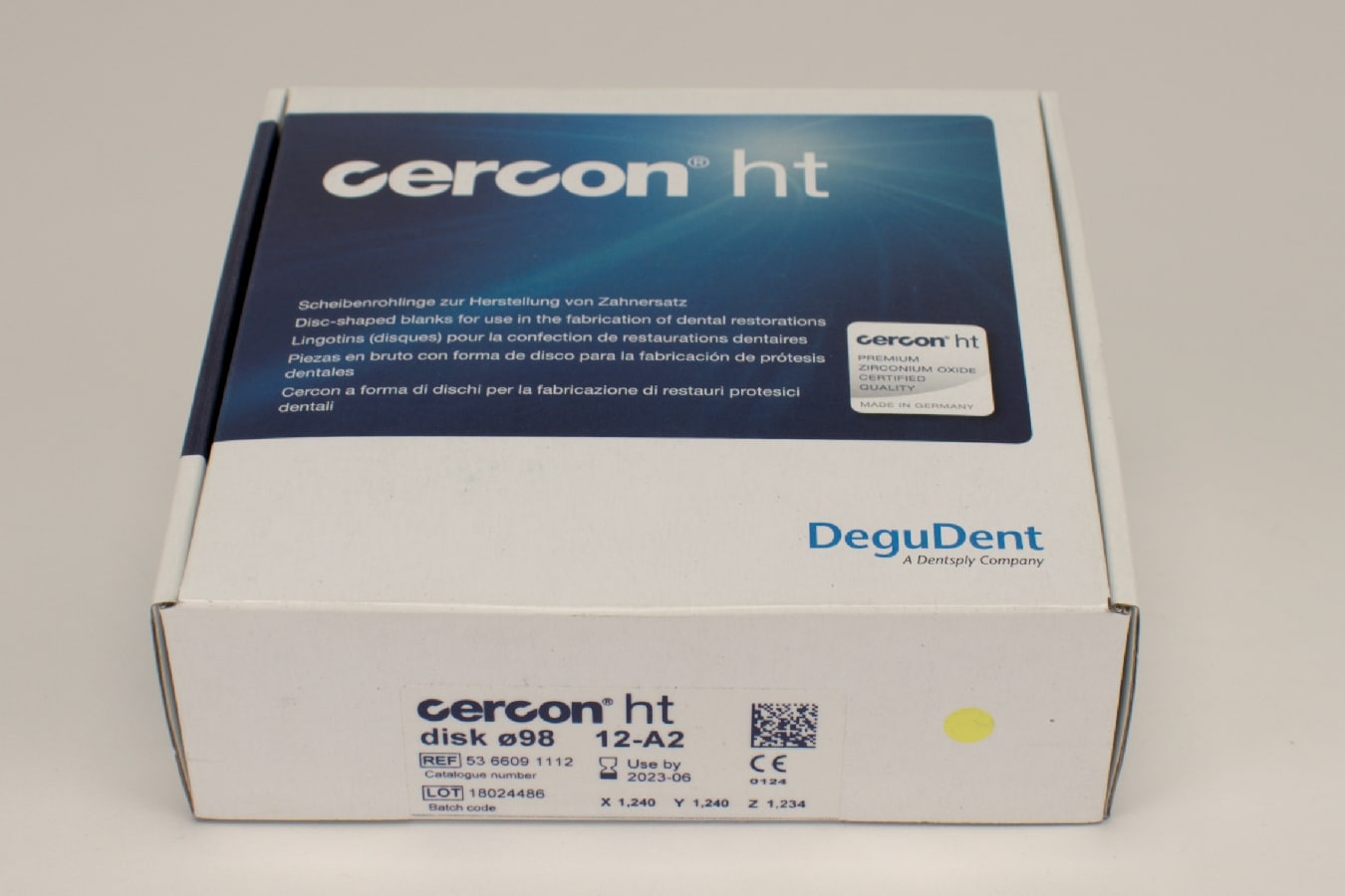 Cercon ht disk A2 ø98 x 12mm