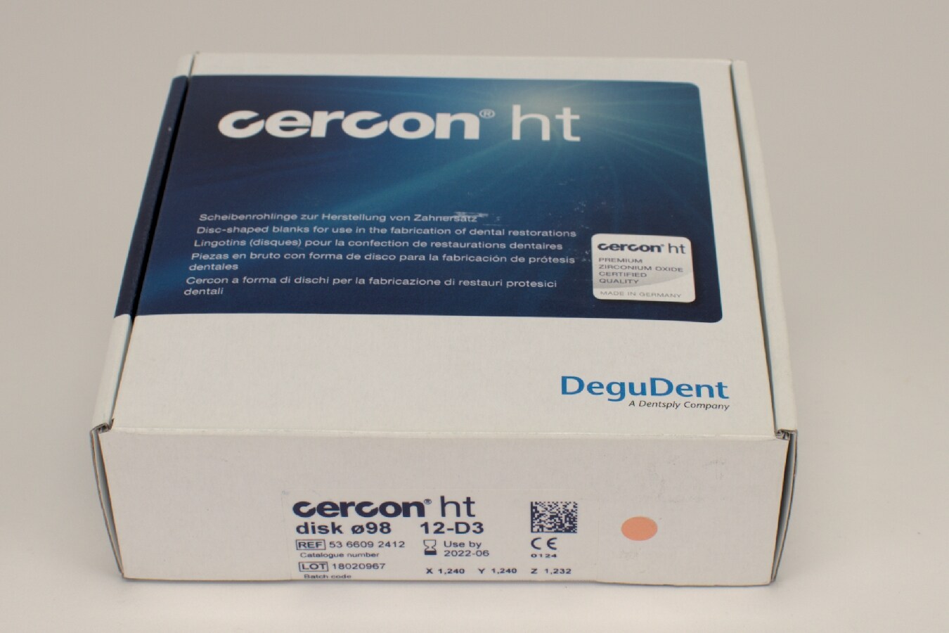 Cercon ht disk D3 ø98 x 12mm