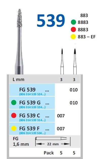 Fg Diamantborr 539 007 F x-fin 5st
