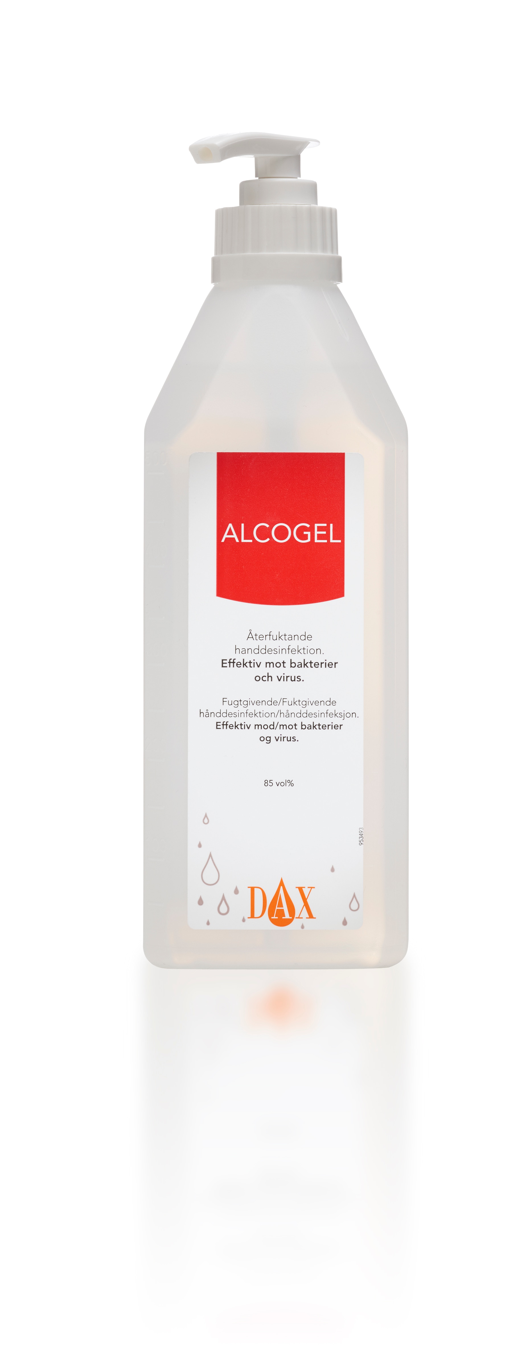 DAX AlcoGel Handdesinfektion 600ml med pump