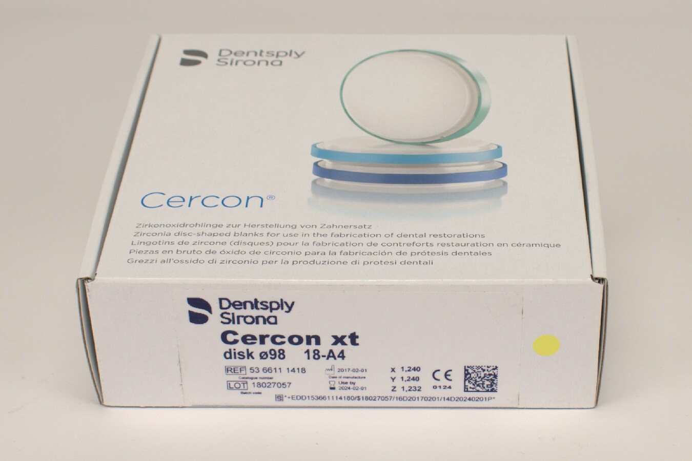 Cercon xt A4 disk 98x18mm