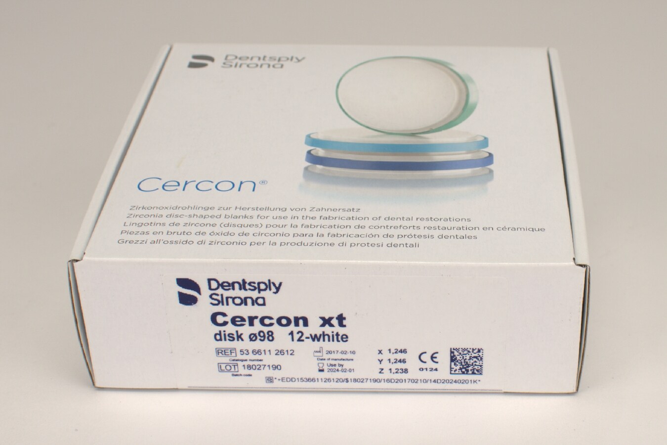 Cercon xt White disk 98x12mm