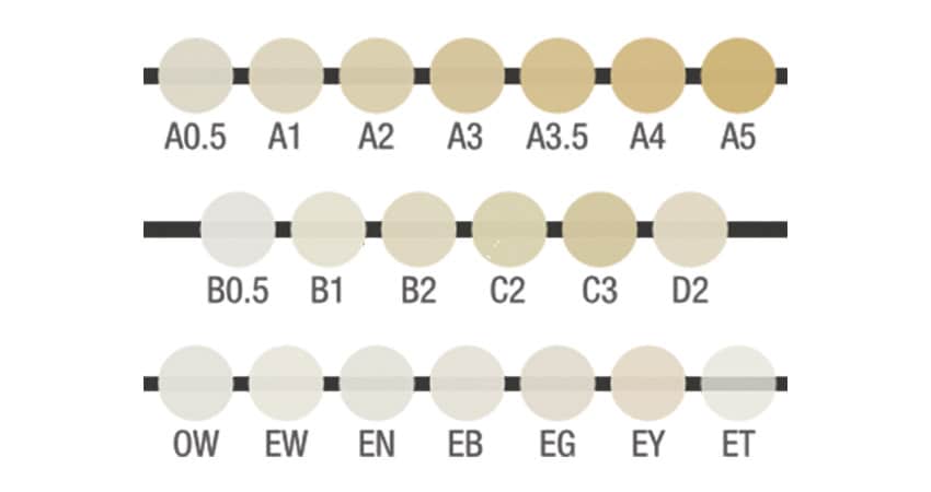 Mosaic Färgskala Shade Guide