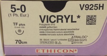 Sutur Ethicon Vicryl 5-0 violett TF 36st