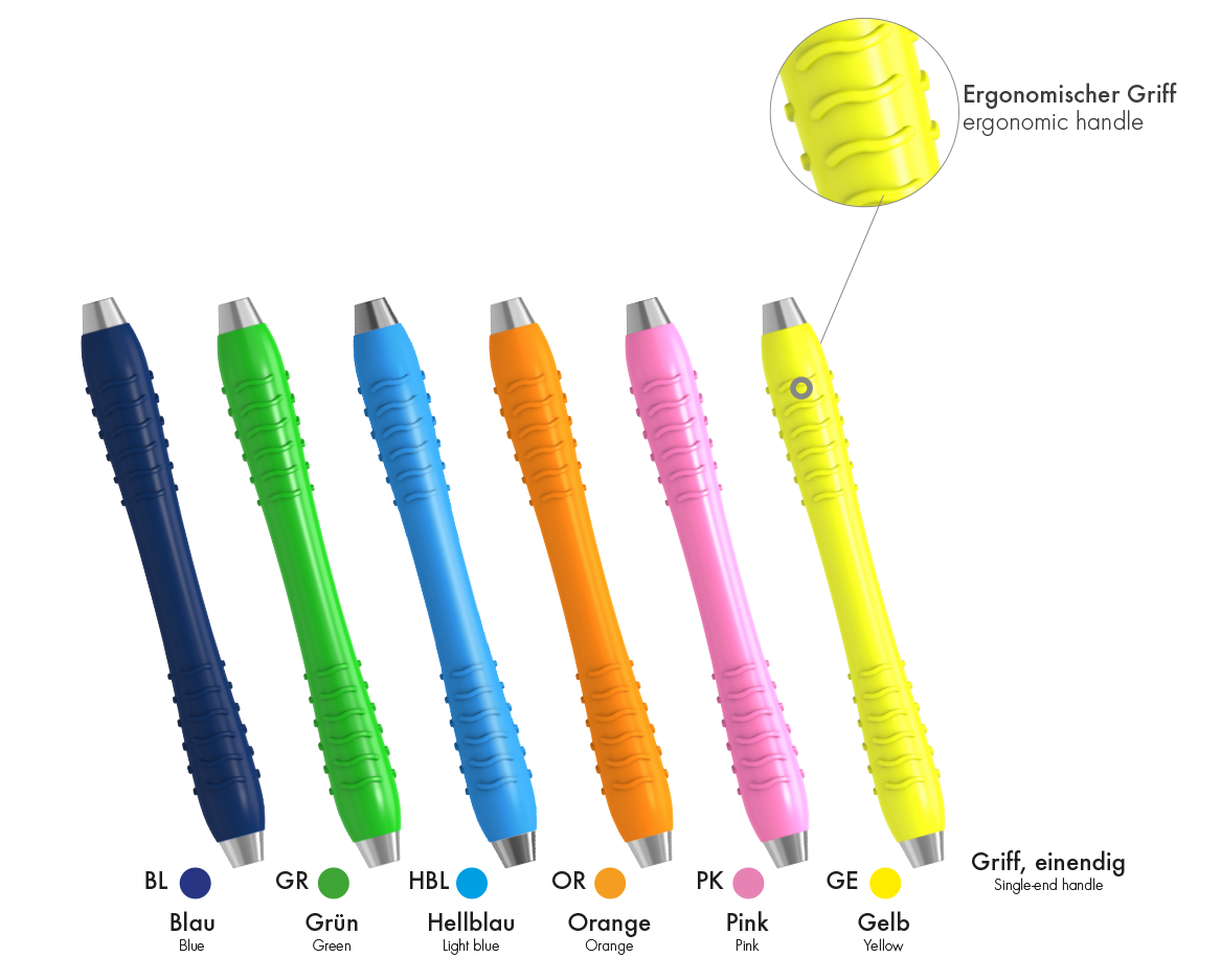 Planinstrument enl Heidemann flex 2,5/0,3mm ljusblå