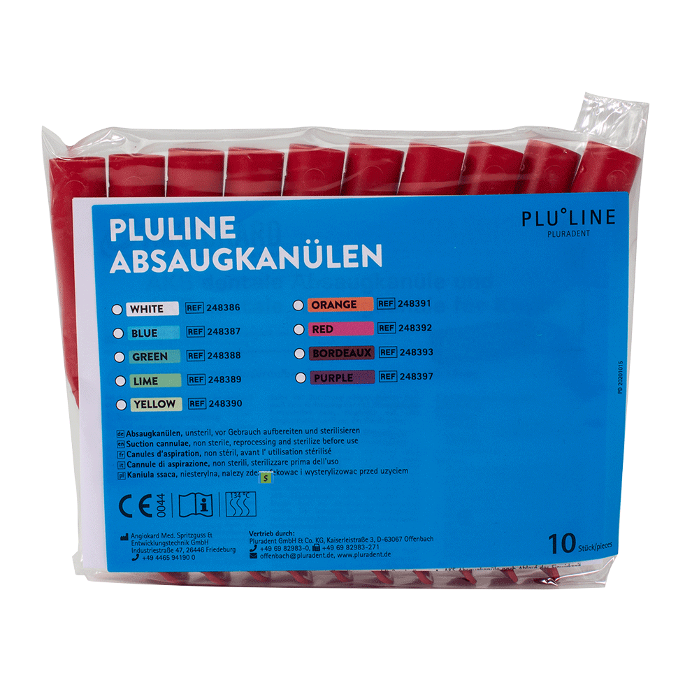 Sugrör PluLine röd 10st