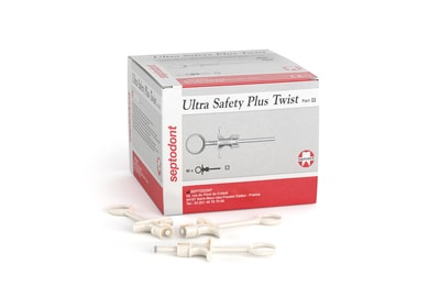 Ultra Safety Plus Twist handtag vit 50st