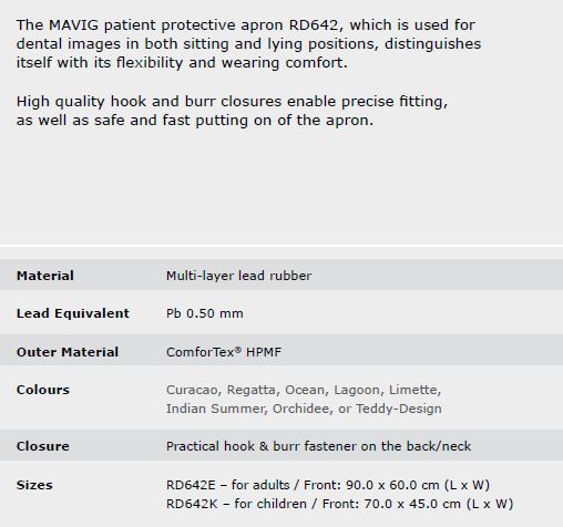 Röntgenförkläde 642E vuxen utan krage Blue Admira