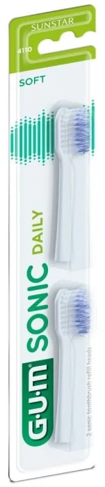 GUM Sonic Daily Tandborsthuvud vit 2st