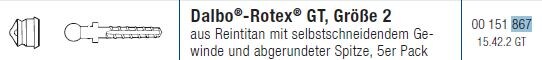 Dalbo Rotex GT storlek 2 komplett 15.42.2