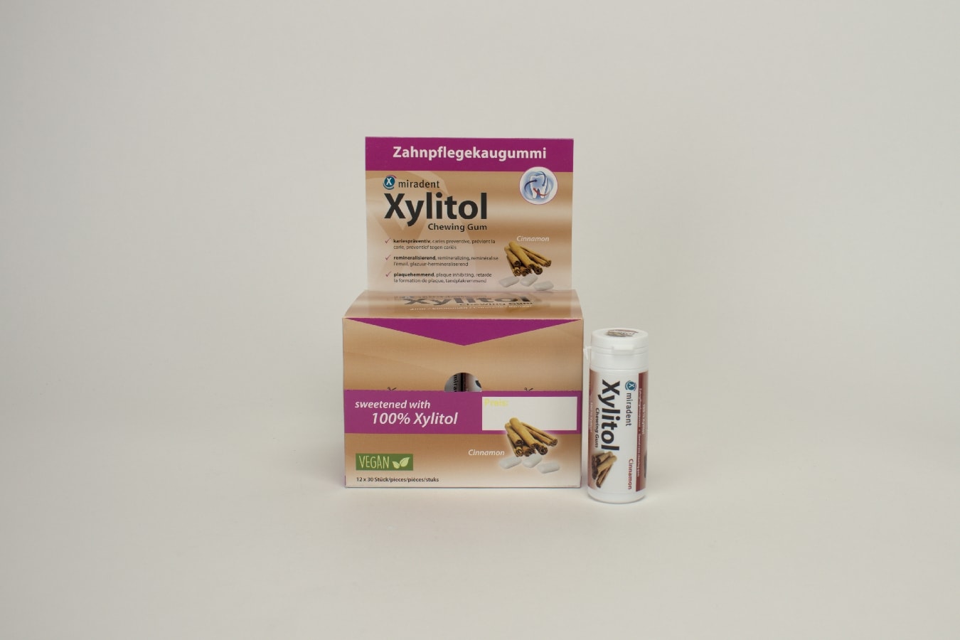 Miradent Xylitol Gum Cinnamon 12x30st