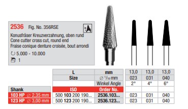 Konusfräs HM 2536.023 Hst 3mm st