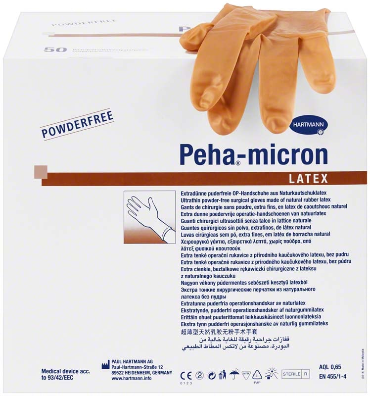 OP Handske Peha Micron 6,5 Latex 50par